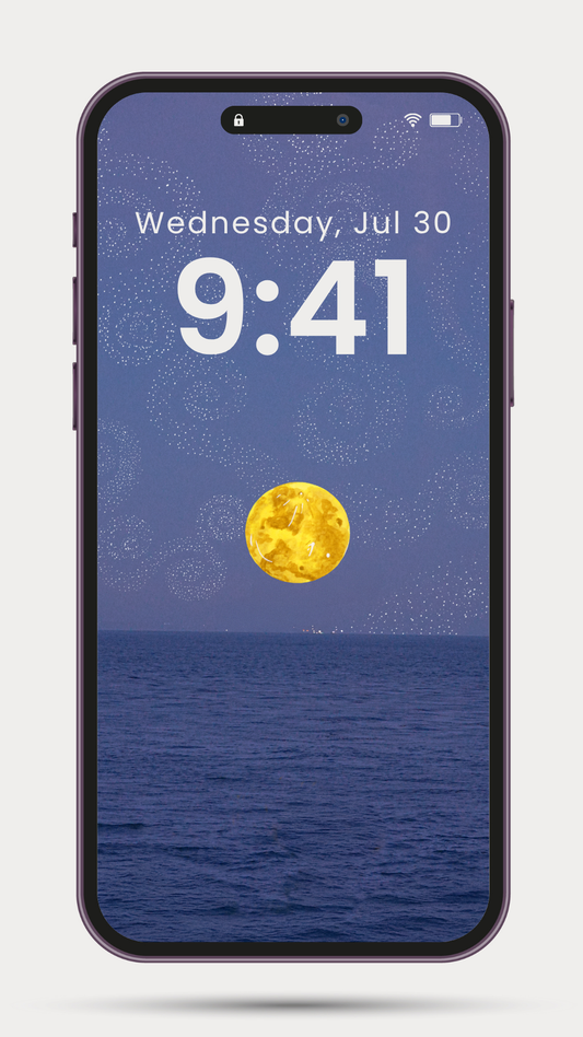 Full Moon on East Cliff Wallpaper