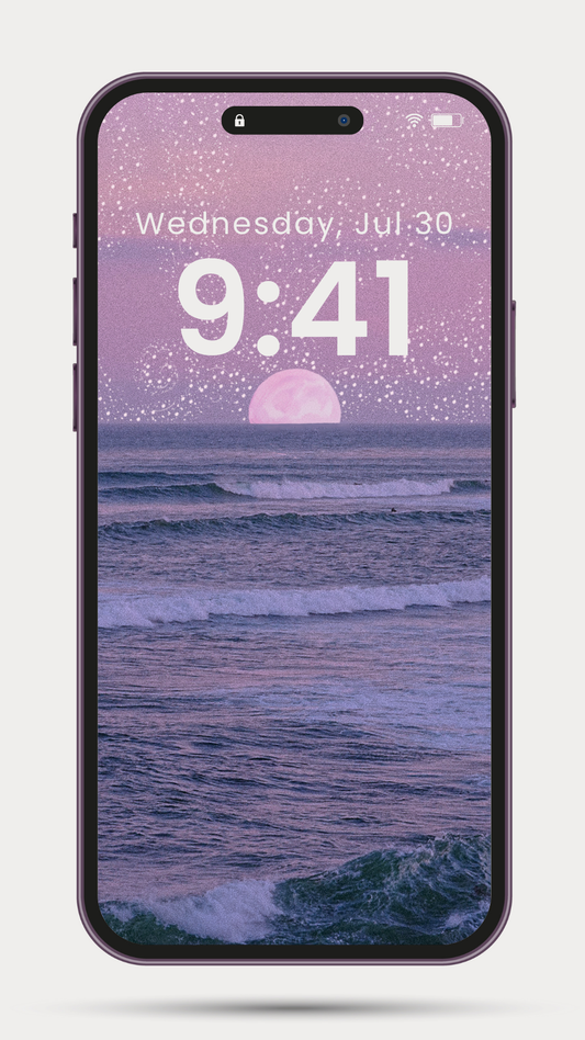 Pink Full Moon Wallpaper