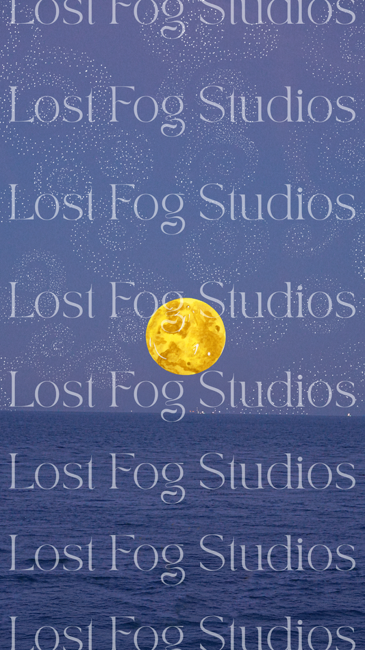 Full Moon on East Cliff Wallpaper